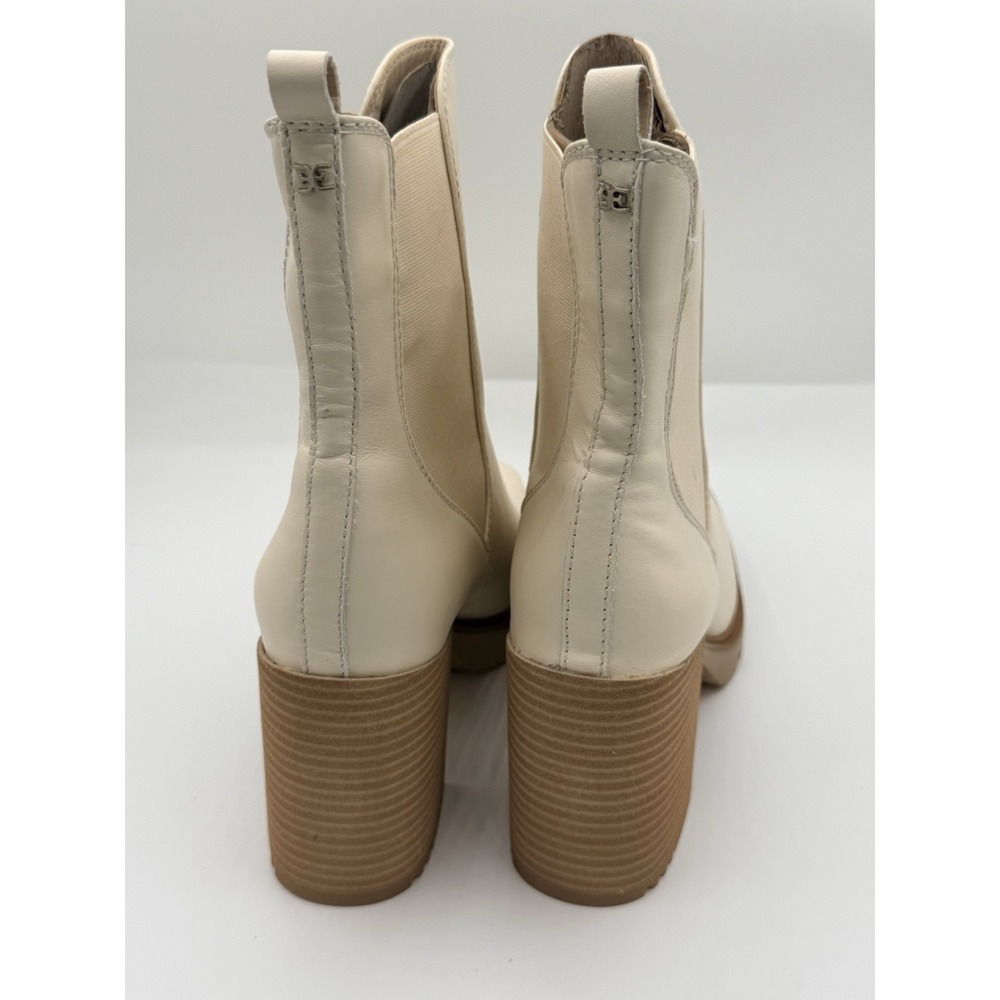 Sam Edelman Rollins Ivory Leather Pull-On Ankle Bootie Women 11M 12795L2100 - Picture 3 of 6